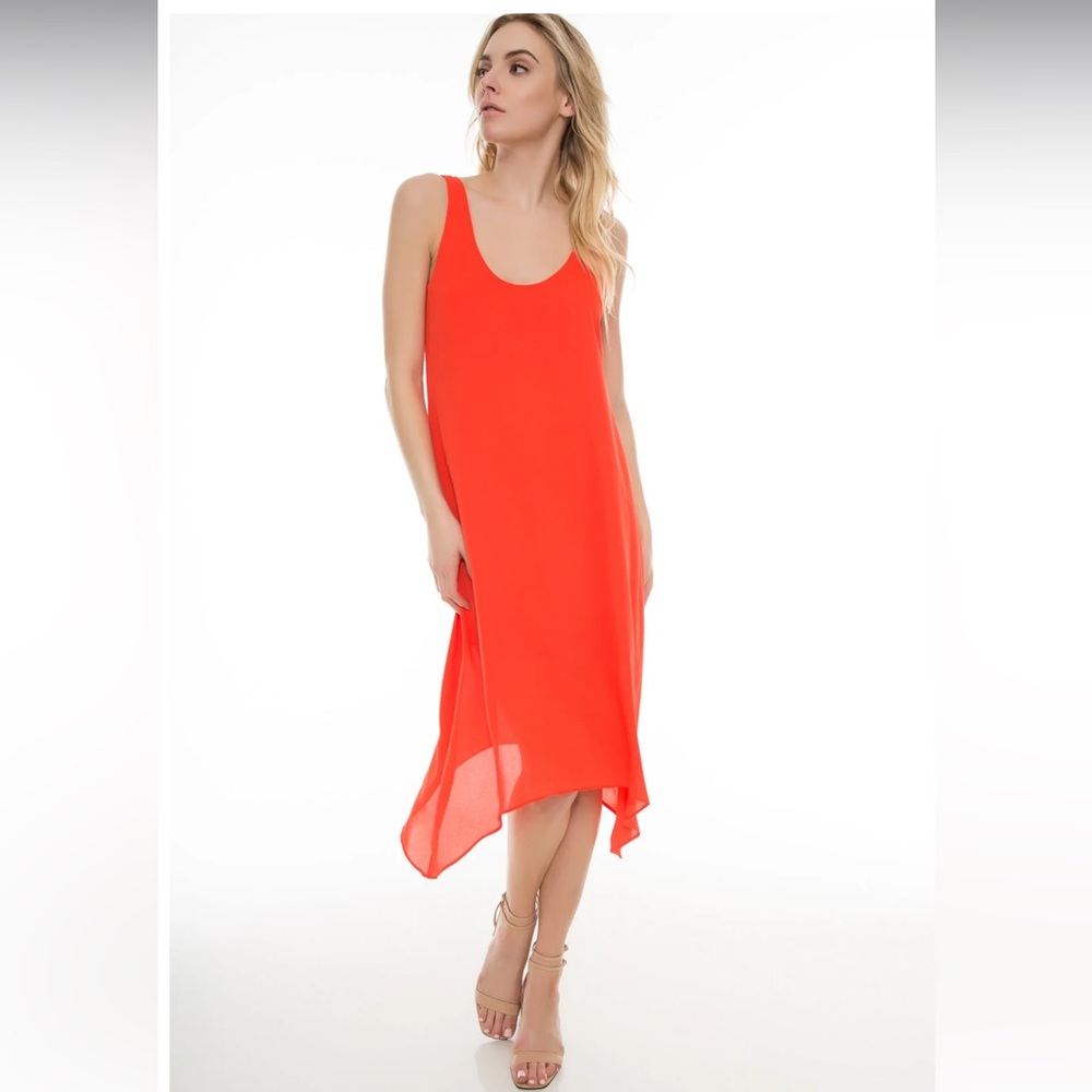 NWT Three Eighty Two, CARA MID HIGH-LOW DRESS, Size S, Color Candy